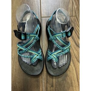 Chaco Z Cloud X2 Women Sandal Size 9W Strappy Adjustable Hiking Overhaul Teal